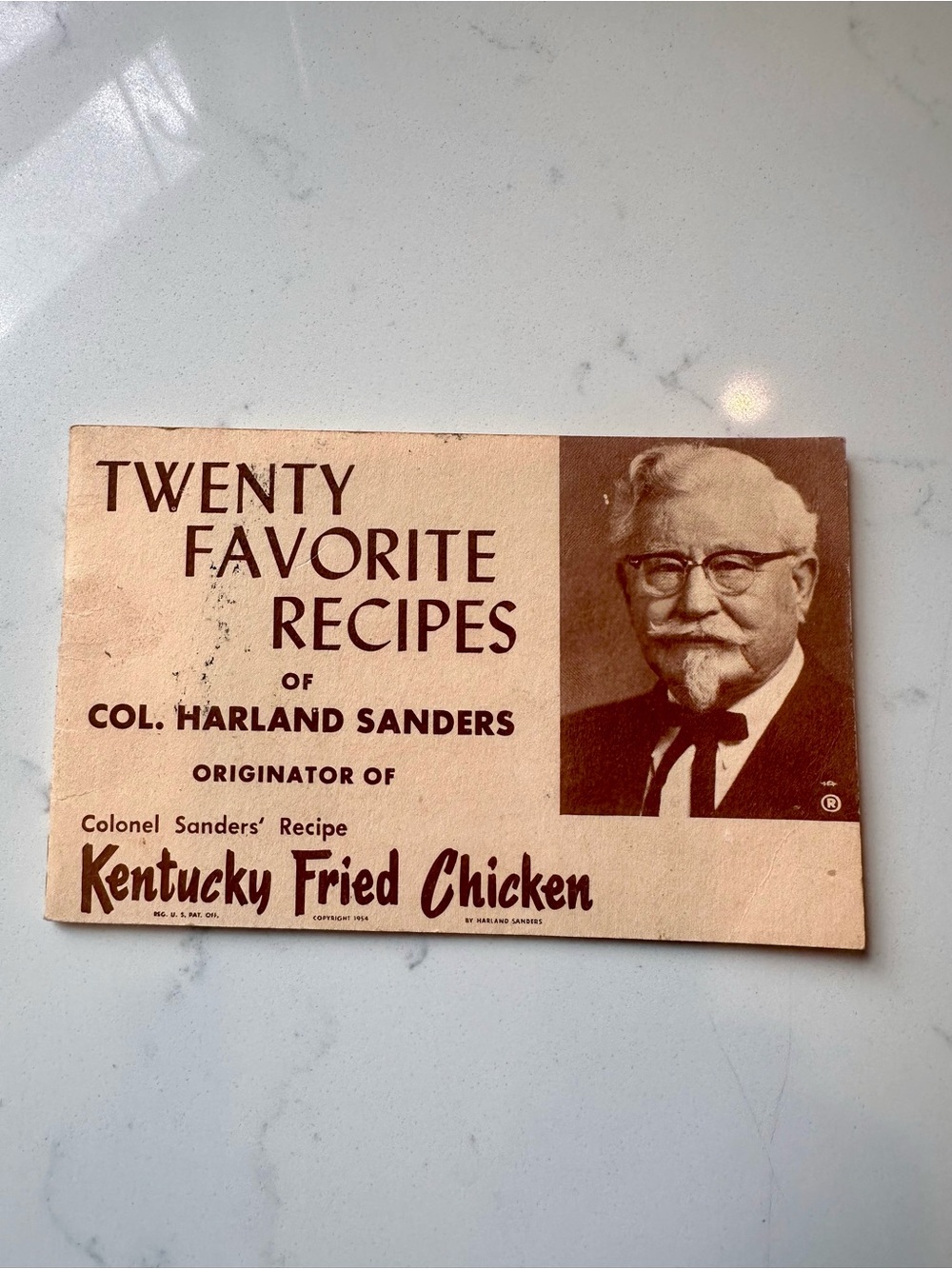 Kentucky Fried Chicken Col. Harland Sanders Recipe Booklet - 1954